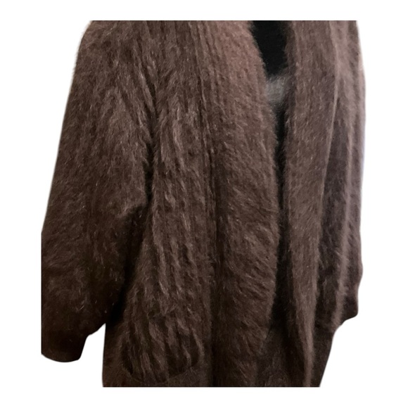 VNTG Angora Mobwife Fuzzy Open Front Coat - Picture 9 of 16
